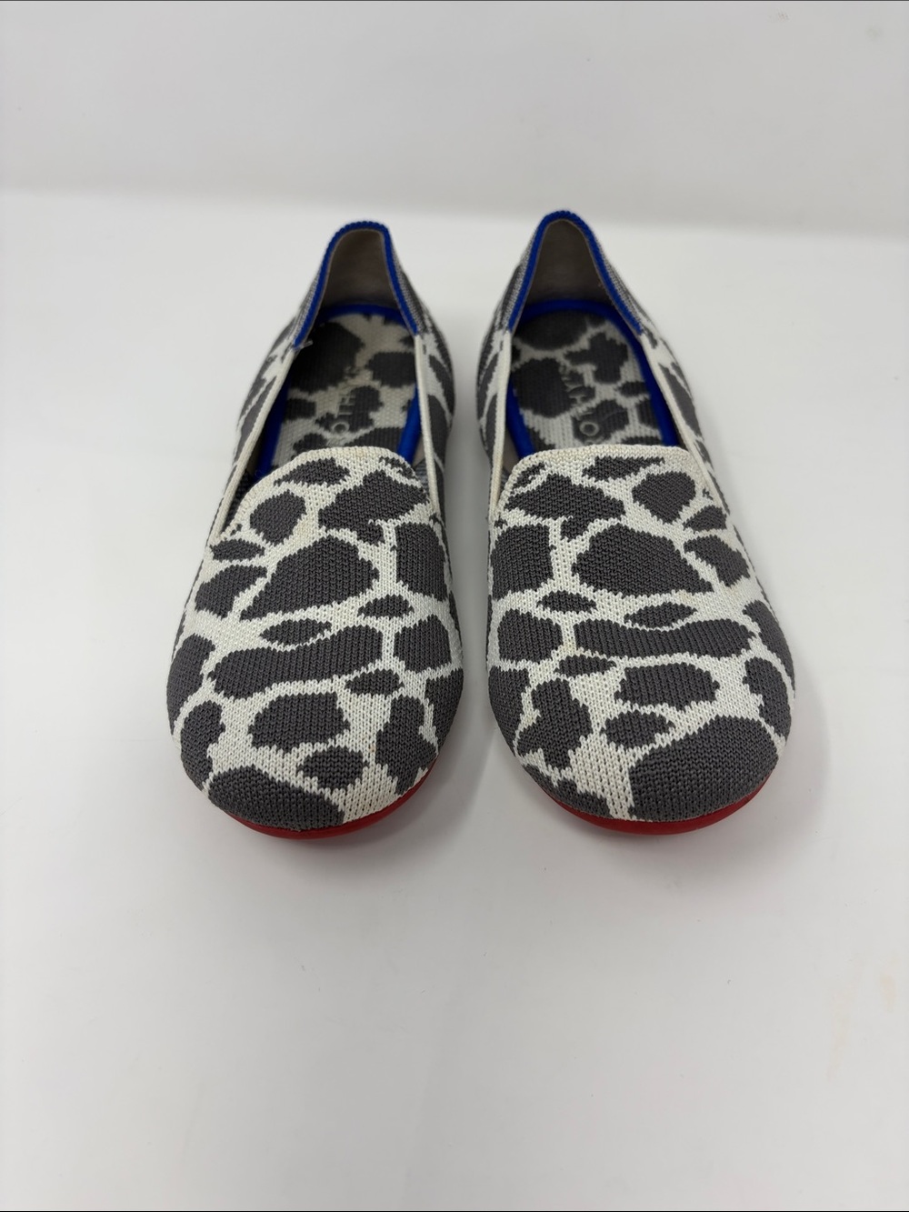 Rothy’s Gray & White Leopard Knit Slip-On Kid’s Slip-On Flats Size Kid’s 4
